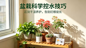 盆栽控水实战技巧｜不靠勤浇水，靠节奏养出稳状态